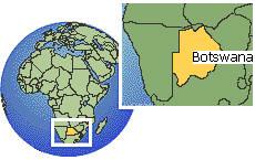 Botswana map